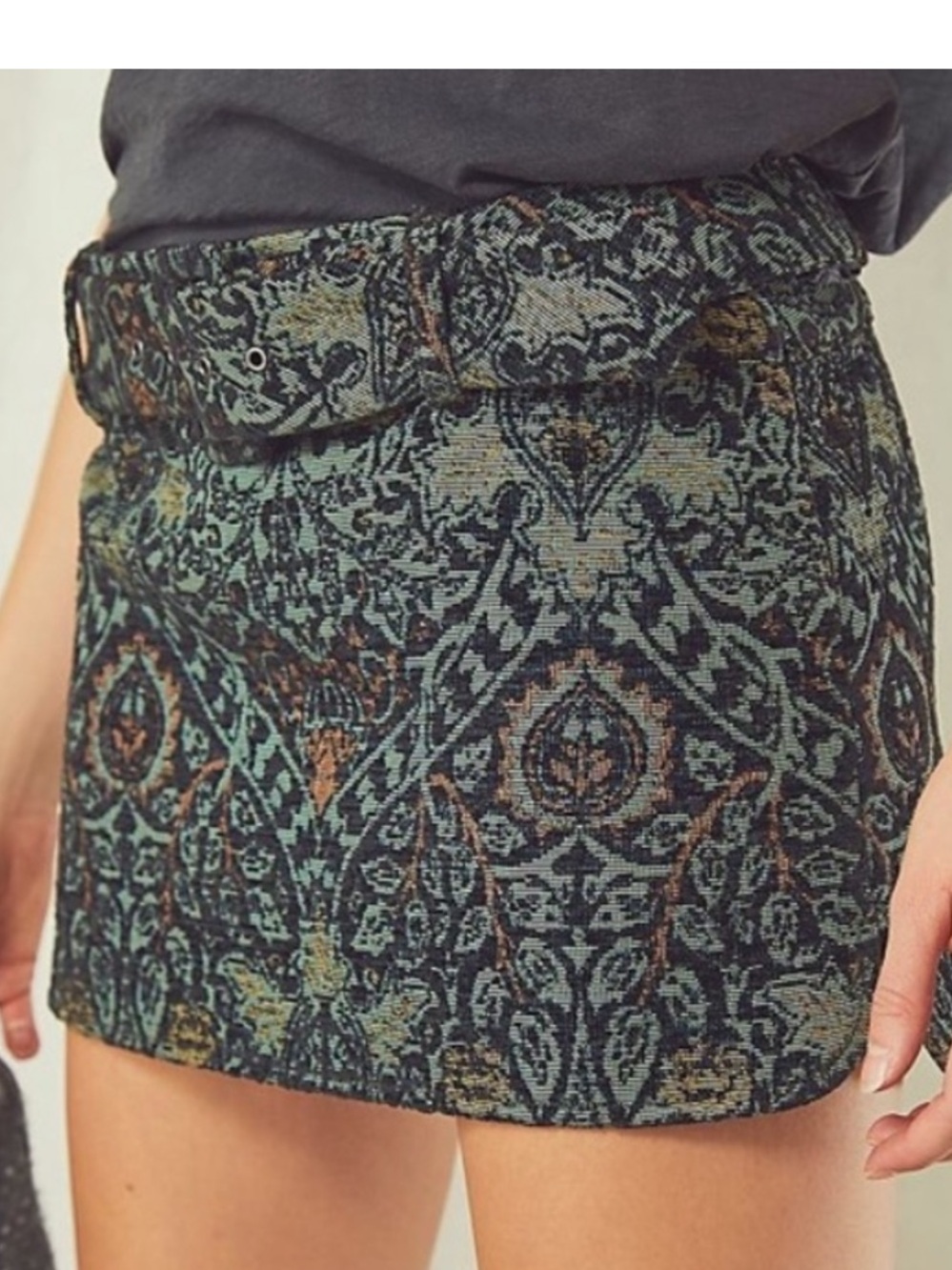 Free People On The Go- Go Jacquard Mini Skirt